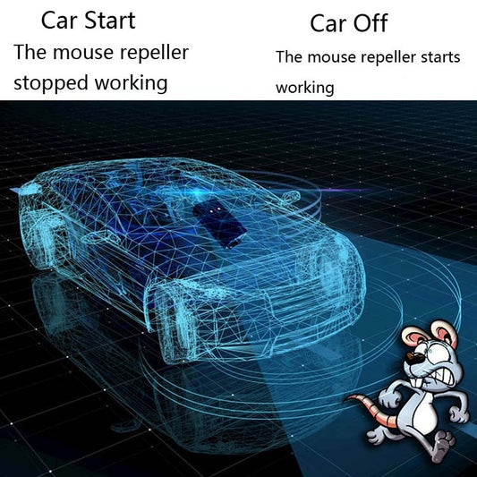 Ultrasonic Car Repeller Car Engine Compartment Electronic Repeller Micro-Light Wave Insect Repellent, Specification: Universal (Black) by buy2fix