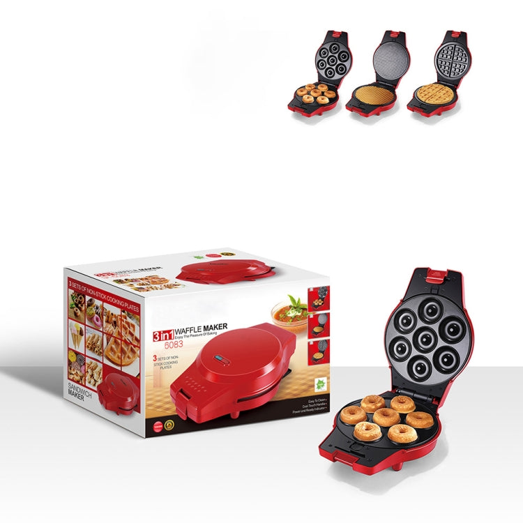 3-in-1 Multi-Function Eleictric Baking Pan Breakfast Maker Donut Sandwich Waffle Maker Pizza Maker, EU Plug - Bulit-in Ovens & Accessories by buy2fix | Online Shopping UK | buy2fix