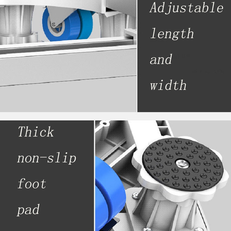 Double Tube 12 Feet Adjustable Stainless Steel Refrigerator Bracket Washing Machine Base Bracket - Washing Machines & Accessories by buy2fix | Online Shopping UK | buy2fix