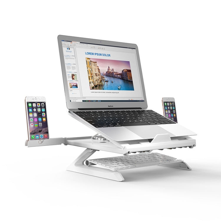 Multifunctional Folding Notebook Stand Monitor Increase Rack, Colour: Tripod (White) - Laptop Stand by buy2fix | Online Shopping UK | buy2fix