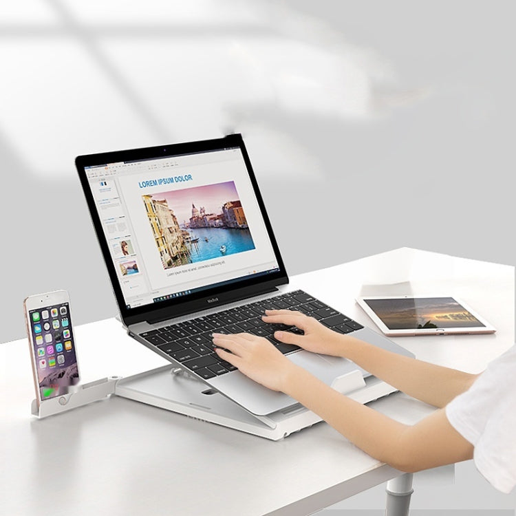 Multifunctional Folding Notebook Stand Monitor Increase Rack, Colour: Tripod (White) - Laptop Stand by buy2fix | Online Shopping UK | buy2fix
