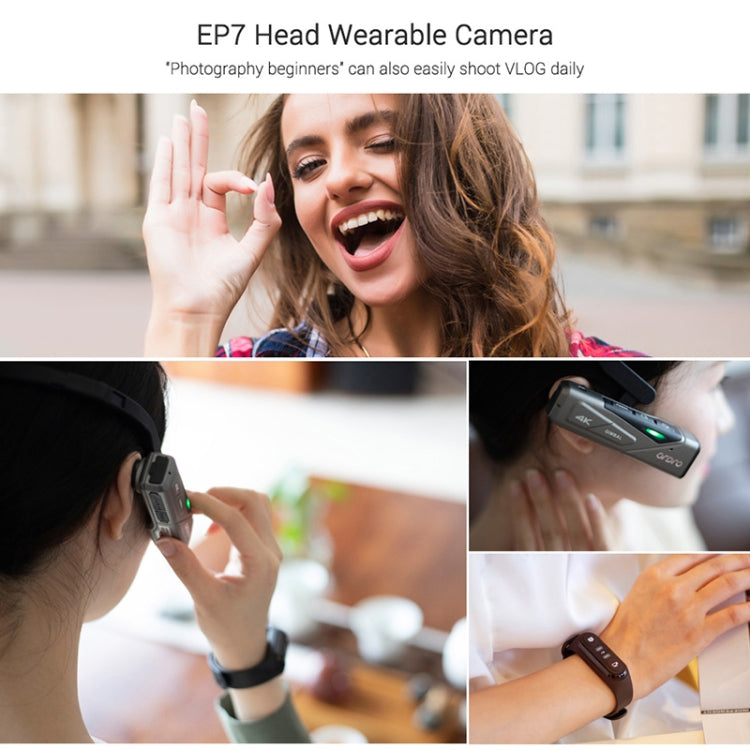 ORDRO EP7 4K Head-Mounted Auto Focus Live Video Smart Sports Camera, Style:Without Remote Control(Silver Black) - DJI & GoPro Accessories by buy2fix | Online Shopping UK | buy2fix