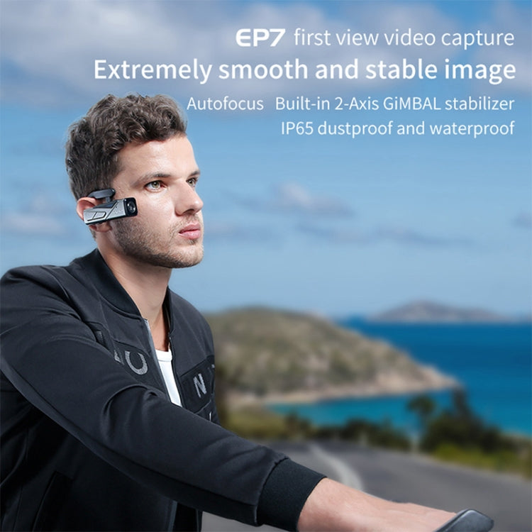 ORDRO EP7 4K Head-Mounted Auto Focus Live Video Smart Sports Camera, Style:Without Remote Control(Silver Black) - DJI & GoPro Accessories by buy2fix | Online Shopping UK | buy2fix