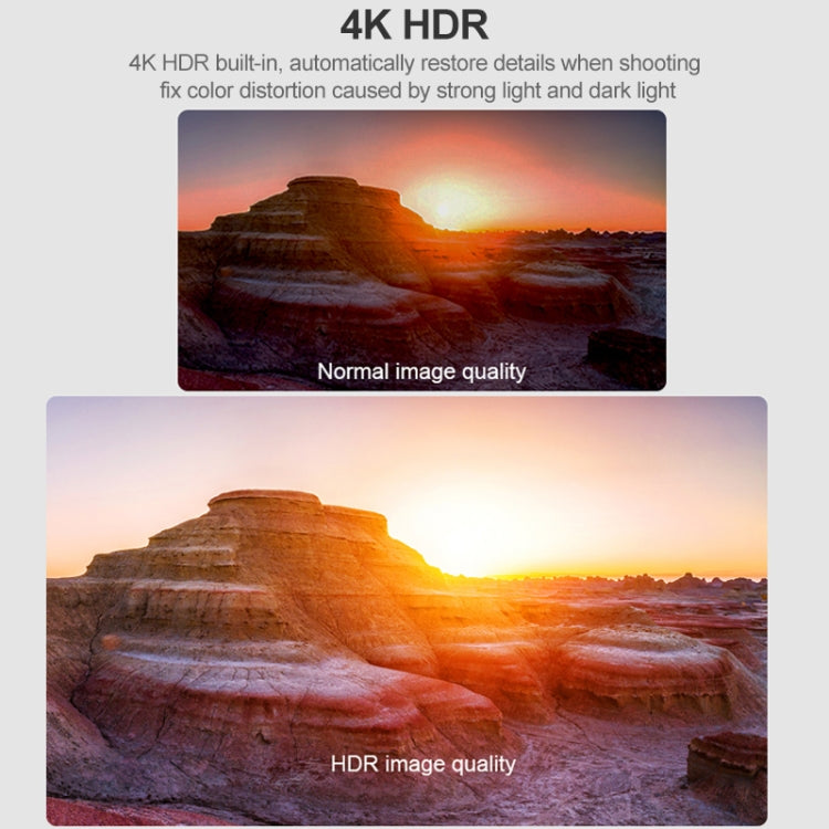 ORDRO EP7 4K Head-Mounted Auto Focus Live Video Smart Sports Camera, Style:With Remote Control(Silver Black) - DJI & GoPro Accessories by buy2fix | Online Shopping UK | buy2fix