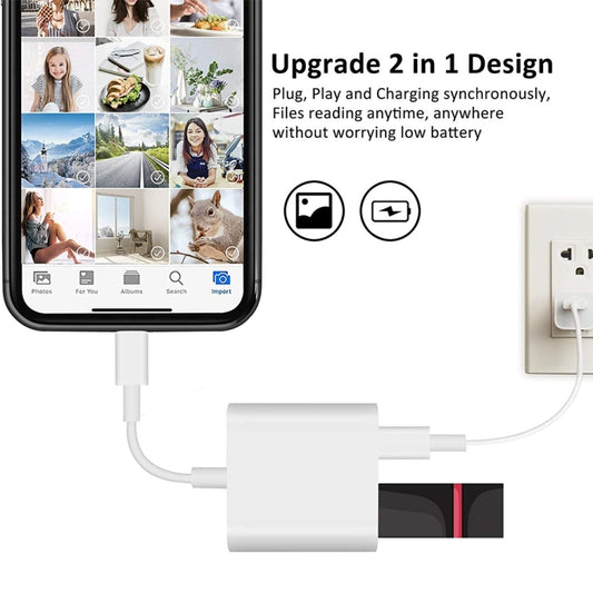 8 Pin To USB2.0+8 Pin Interface OTG Sdapter, Support IOS System(Upgrade) by buy2fix