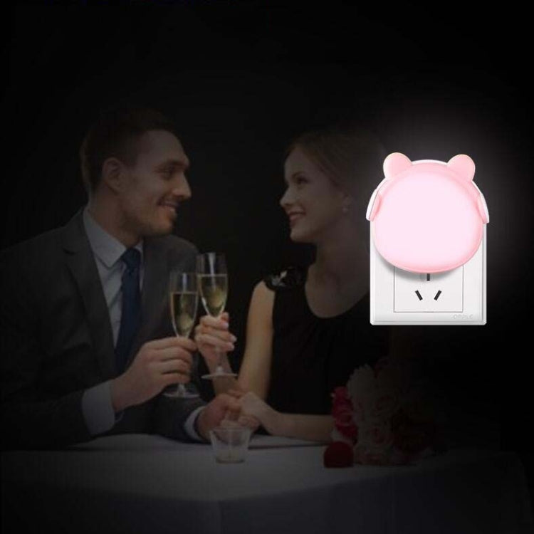 4 PCS Smart Light Control LED Bedroom Mini Night Light Energy-Saving Bedside Lamp, US Plug(Pink) - Night Lights by buy2fix | Online Shopping UK | buy2fix