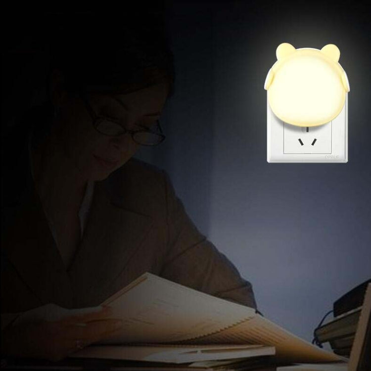4 PCS Smart Light Control LED Bedroom Mini Night Light Energy-Saving Bedside Lamp, US Plug(Yellow) - Night Lights by buy2fix | Online Shopping UK | buy2fix