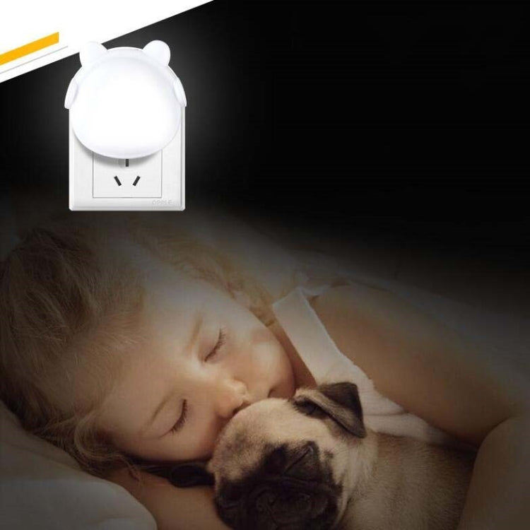 4 PCS Smart Light Control LED Bedroom Mini Night Light Energy-Saving Bedside Lamp, US Plug(White) - Night Lights by buy2fix | Online Shopping UK | buy2fix