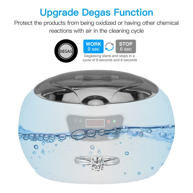 35W 600ml Mini Ultrasonic Cleaner Glasses Jewelry Household Ultrasonic Cleaner, Plug Type:220V UK Plug - Ultrasonic Cleaner by buy2fix | Online Shopping UK | buy2fix