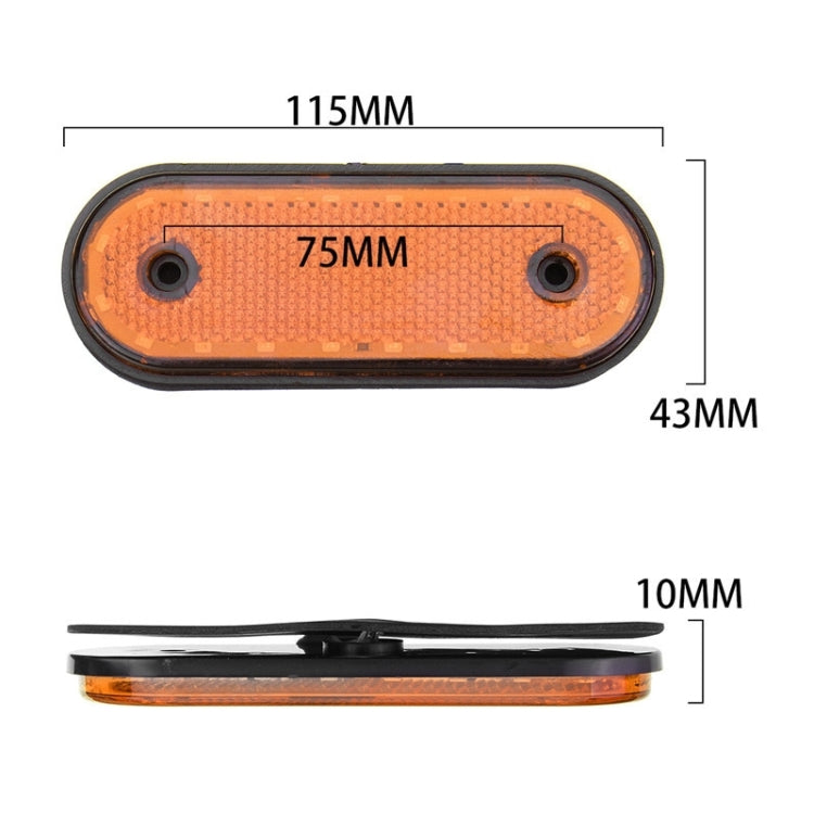 5 PCS MK-095 12/24V 20 LEDs Universal Truck Side Lights Truck Trailer Tail Lights (White) - Warning Lights by buy2fix | Online Shopping UK | buy2fix