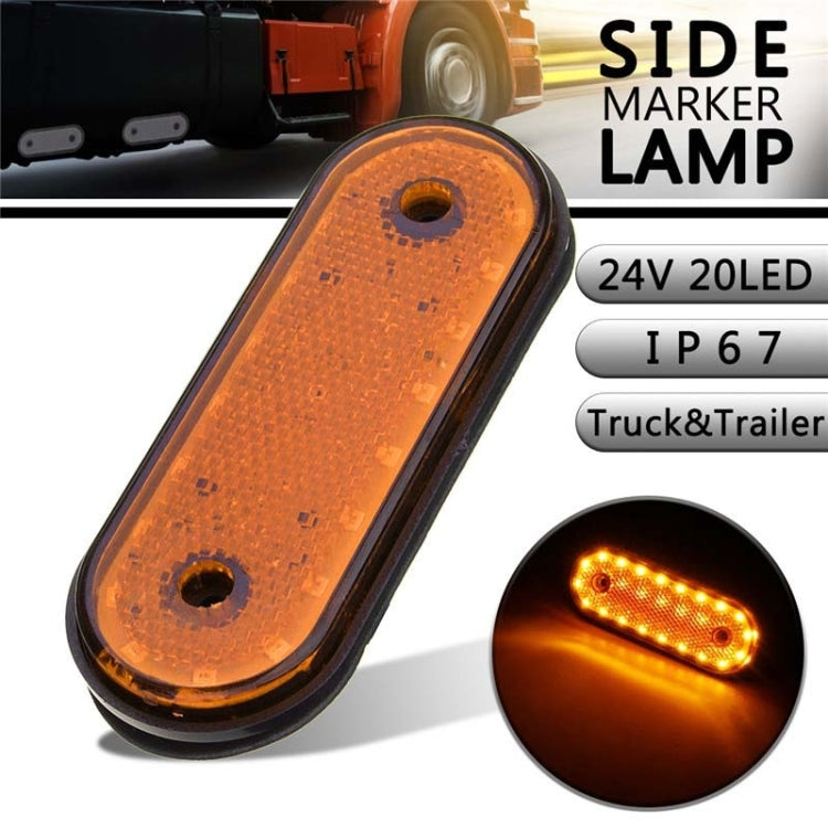 5 PCS MK-095 12/24V 20 LEDs Universal Truck Side Lights Truck Trailer Tail Lights (White) - Warning Lights by buy2fix | Online Shopping UK | buy2fix
