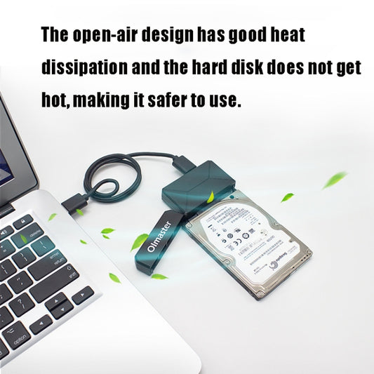 Olmaster External Notebook Hard Drive Adapter Cable Easy Drive Cable USB3.0 to SATA Converter, Style:Hard Disk + Type-C Adapter, Size:3.5 Inch (US Plug) by Olmaster