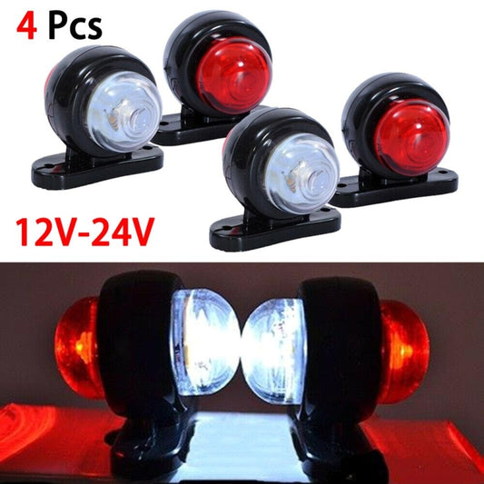 2 PCS X9 12-24V Mini Double-Sided Red And White Truck Side Lights Modified Special Side Lights by buy2fix