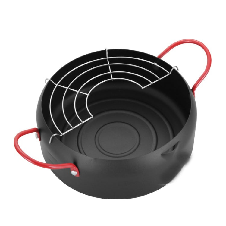 Tempura Hot Pot Household Fryer Pot Non-Stick Pan With Filter Holder, Specification:20cm without Clip - Electric Deep Fryers by buy2fix | Online Shopping UK | buy2fix
