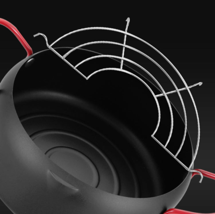 Tempura Hot Pot Household Fryer Pot Non-Stick Pan With Filter Holder, Specification:20cm without Clip - Electric Deep Fryers by buy2fix | Online Shopping UK | buy2fix