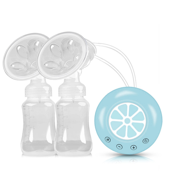 Large Suction Smart Electric Bilateral Breast Pump 12-Speed Silent Breast Pump(Blue) - Cups & Silicone Nipple by buy2fix | Online Shopping UK | buy2fix