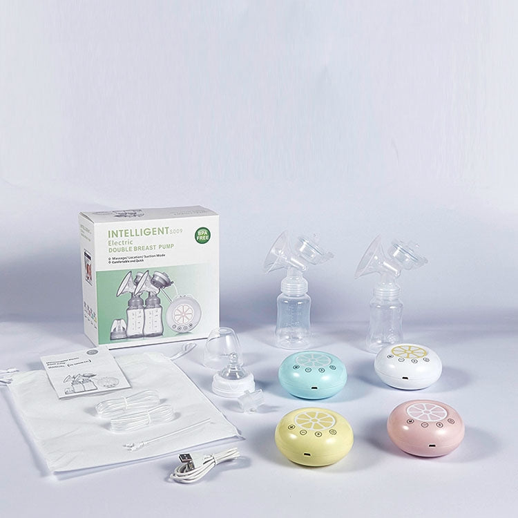 Large Suction Smart Electric Bilateral Breast Pump 12-Speed Silent Breast Pump(White) - Cups & Silicone Nipple by buy2fix | Online Shopping UK | buy2fix