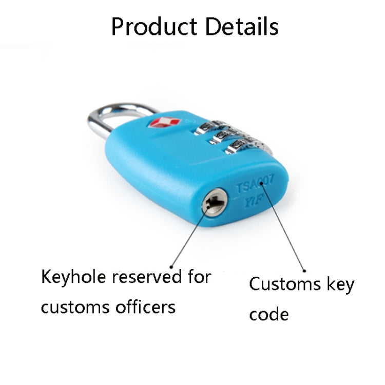 Customs Luggage Lock Overseas Travel Luggage Zipper Lock Plastic TSA Code Lock(Black) - Padlocks by buy2fix | Online Shopping UK | buy2fix