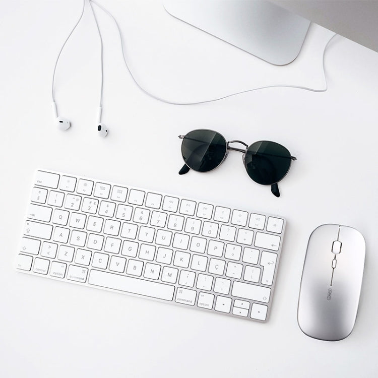 Inphic PM1 Office Mute Wireless Laptop Mouse, Style:Battery Display(Space Silver) by Inphic