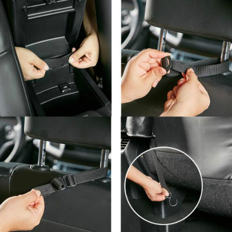 Car Seat Storage Net Pocket Car Storage Bag Multi-Function Suspended Storage Bag, Colour: Simple Black of Black Line by buy2fix