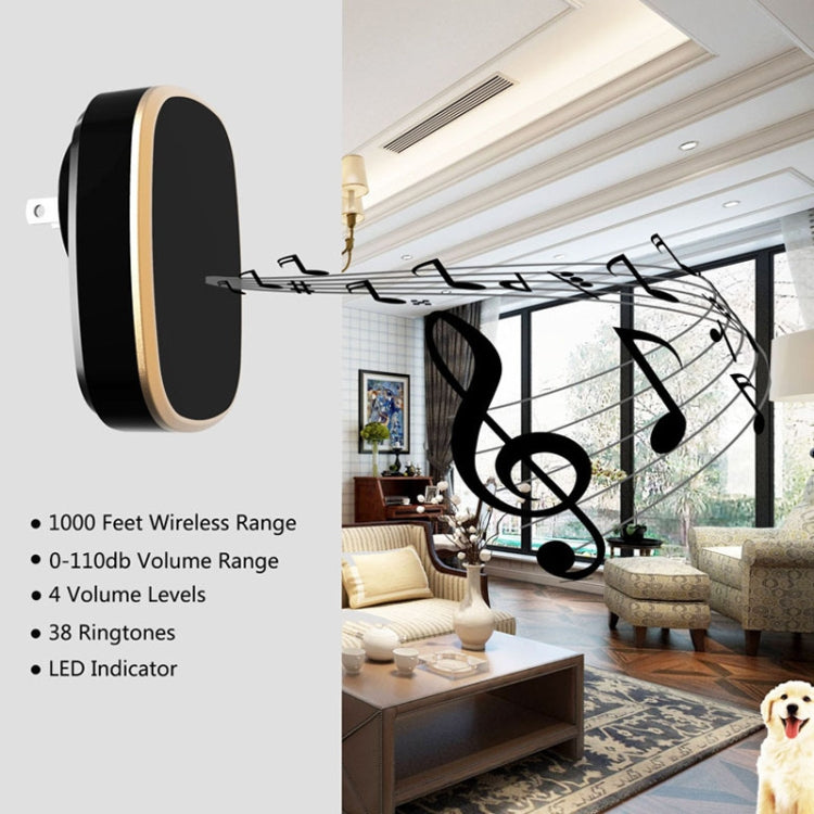 Q188-WW Intelligent Wireless Remote Control Waterproof Doorbell Pager with 45 Chord Music, US Plug/UK Plug/EU Plug - Wireless Doorbell by buy2fix | Online Shopping UK | buy2fix