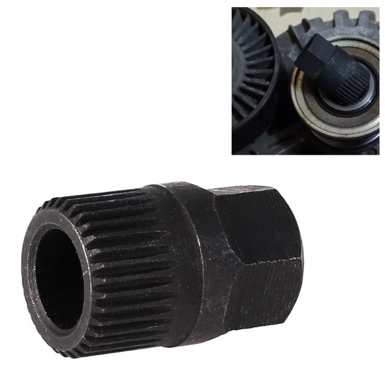 Spline Alternator Clutch Free Wheel Pulley Removal Tools Installations Socket(Black) - Hand Tool Sets by buy2fix | Online Shopping UK | buy2fix