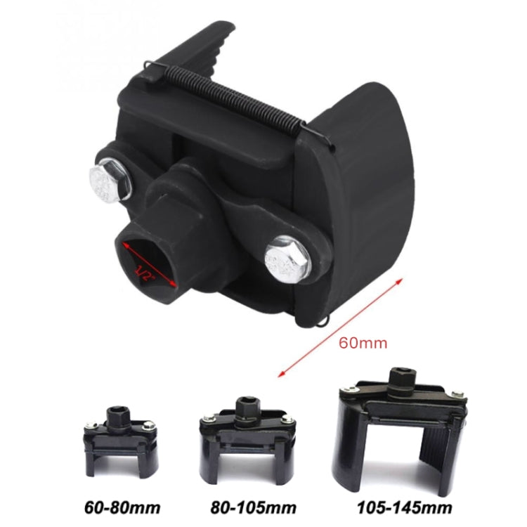 60mm-80mm Universal Cast Steel Adjustable 2 Jaw Oil Filter Wrench Fuel Remover Removal Tool Two-claw Cast Steel Filter Wrenches by buy2fix
