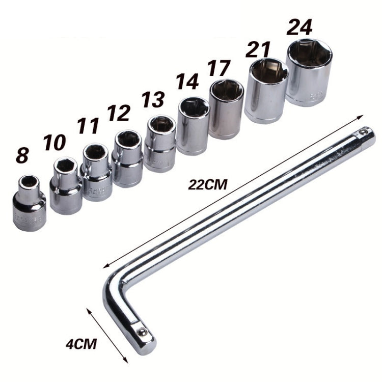 10 In1 Wrench Socket Repair Casing Toolbox Set Quick Multi-Function Screw Unloading Hardware Tool - Hand Tool Sets by buy2fix | Online Shopping UK | buy2fix