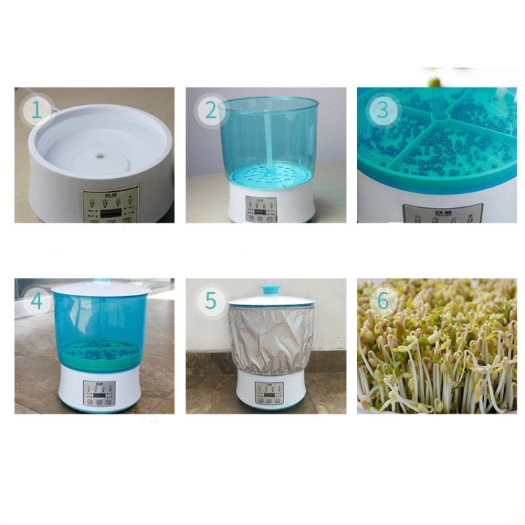 RONGWEI Bean Sprouts Machine Household Automatic Large-Capacity Bean Sprouts Barrel, CN Plug, Style:3-layer+Plate+3m Cable by buy2fix