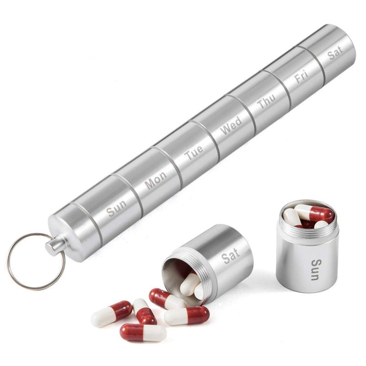 Sealed Waterproof 7 Days Split Aluminum Alloy Metal Pill Box - Pill Boxes by buy2fix | Online Shopping UK | buy2fix