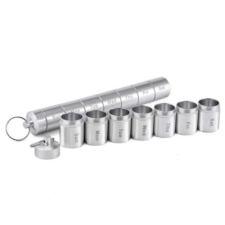 Sealed Waterproof 7 Days Split Aluminum Alloy Metal Pill Box - Pill Boxes by buy2fix | Online Shopping UK | buy2fix