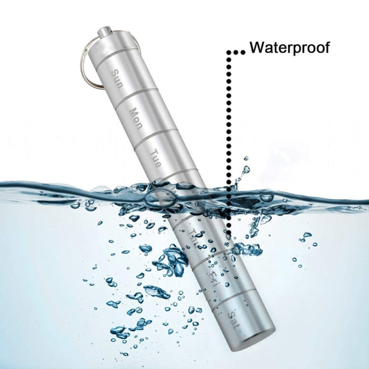 Sealed Waterproof 7 Days Split Aluminum Alloy Metal Pill Box - Pill Boxes by buy2fix | Online Shopping UK | buy2fix