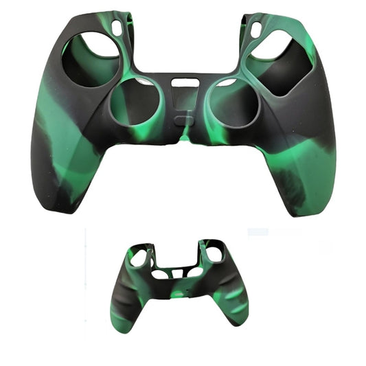 2 PCS Silicone Handle Protector Non-Slip Game Handle Cover For PS5(Dark Green) by buy2fix