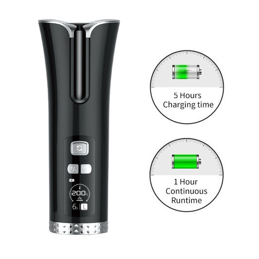 USB Charging Automatic Rotating Curling Iron Portable Wireless Travel Curling Iron(White) by buy2fix