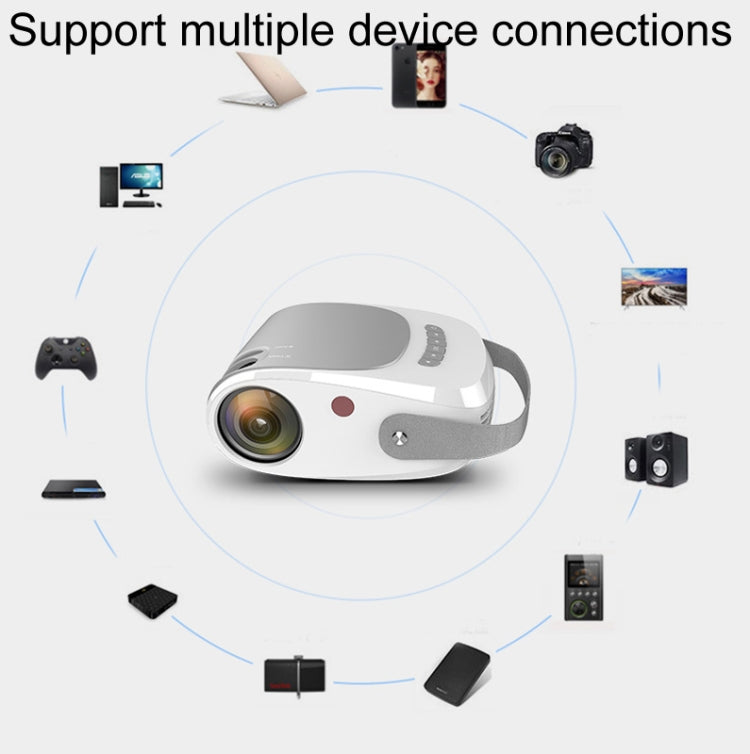 H5 180 ANSI 1280x800 HD Projector With Remote Control, Android 8.0, Support HDMI / USB / TF Card / AV, Version: Smart Version - LED Projector by buy2fix | Online Shopping UK | buy2fix