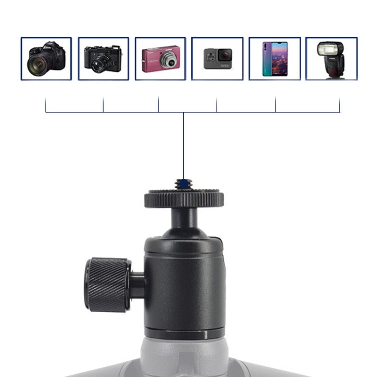 BH-902 Mini Desktop Aluminum Alloy Tripod Mini Ball Head 360 Degree Pan 90 Degree Tilt Tripod - Tripod Heads by buy2fix | Online Shopping UK | buy2fix
