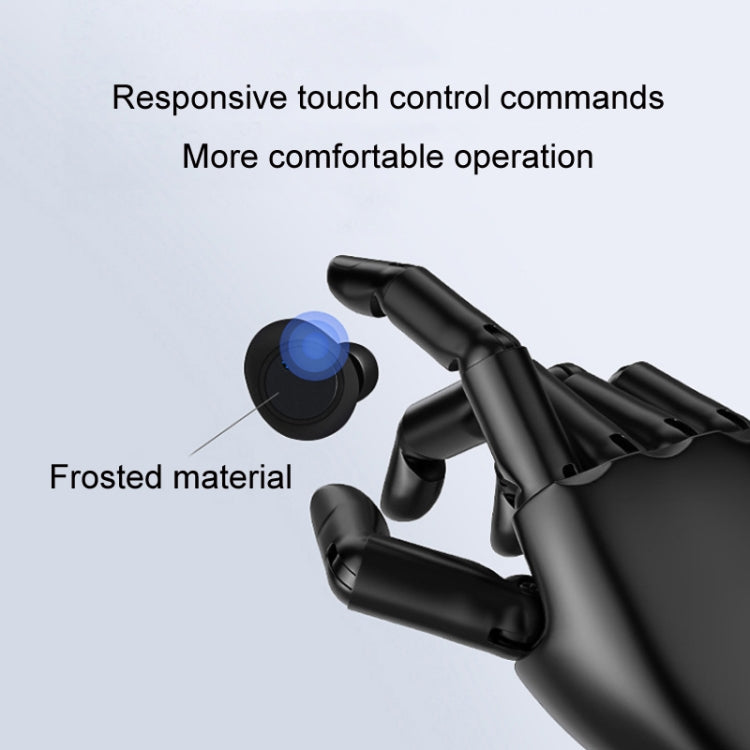 Y50 Sports Outdoor TWS Bluetooth 5.0 Touch Wireless Headphones(Black Blue) by buy2fix