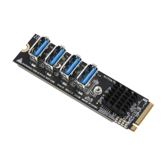 Waveshare 23316 M.2 to PCIe 4-Ch Expander, Using With PCIe X1 to PCIe X16 by Waveshare