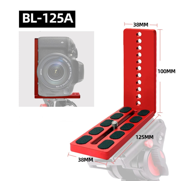 125A Red Vertical Shoot Quick Release L Plate Bracket Base Holder - L-Bracket by buy2fix | Online Shopping UK | buy2fix