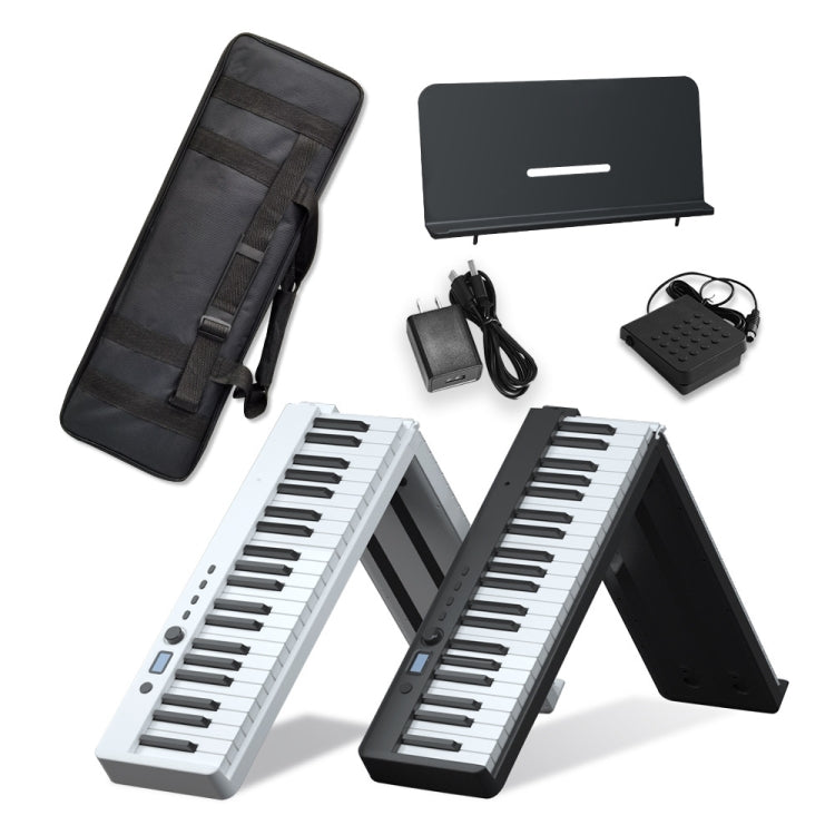 Wersi 88-Key Foldable Portable Electronic Piano Keyboard For Beginners Practice Piano, USB(White) by buy2fix