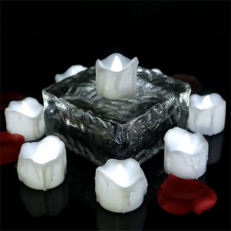 12 PCS/Box LED Candle Electronic Tea Wax Simulation Tears Electronic Candle Light Wedding Decoration Candle Light(Warm White) - Home & Garden by buy2fix | Online Shopping UK | buy2fix
