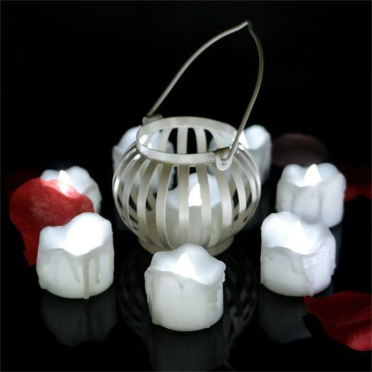 12 PCS/Box LED Candle Electronic Tea Wax Simulation Tears Electronic Candle Light Wedding Decoration Candle Light(Warm White) - Home & Garden by buy2fix | Online Shopping UK | buy2fix