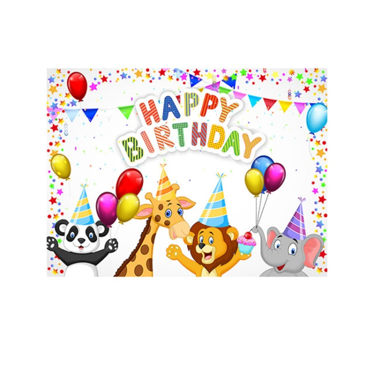 2.1m x 1.5m Children Birthday Theme Party Animal Cartoon Photography Background Cloth - Birthday Party by buy2fix | Online Shopping UK | buy2fix