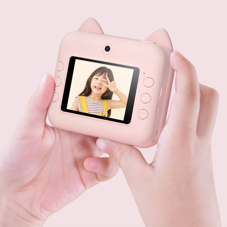 P1 Green Dinosaur 32GB Children Instant Camera 1200W Front And Rear Dual-Lens Mini Print Photographic Digital Camera Toy - Children Cameras by buy2fix | Online Shopping UK | buy2fix