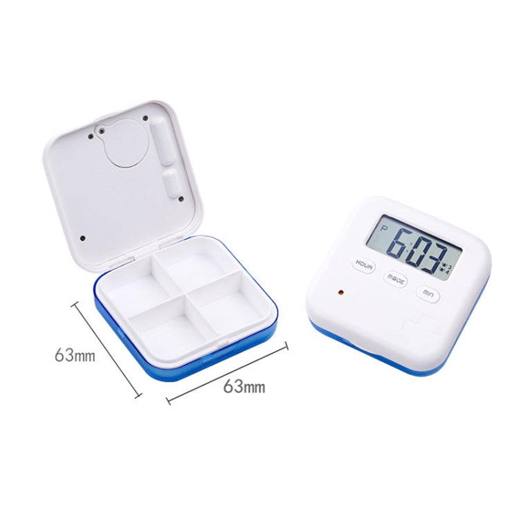Electronic Smart Timing Medicine Box Portable Medicine Dispensing Storage Box(Blue) - Pill Boxes by buy2fix | Online Shopping UK | buy2fix