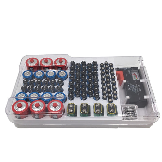 JK-19070823 Battery Storage Box With Battery Capacity Tester(white) - Battery & Resistance Tester by buy2fix | Online Shopping UK | buy2fix