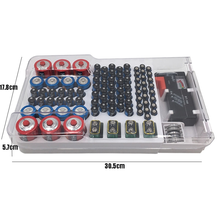 JK-19070823 Battery Storage Box With Battery Capacity Tester(white) - Battery & Resistance Tester by buy2fix | Online Shopping UK | buy2fix