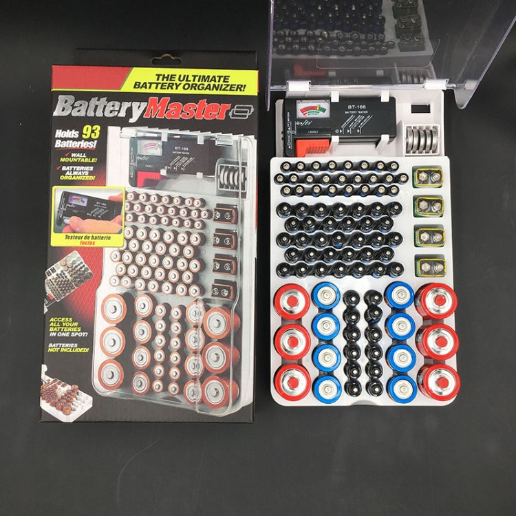 JK-19070823 Battery Storage Box With Battery Capacity Tester(white) - Battery & Resistance Tester by buy2fix | Online Shopping UK | buy2fix