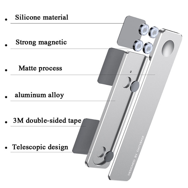 Oatsbasf Mobile Phone Computer Sync Screen Aluminum Alloy Bracket Computer Expansion Bracket(Gray) - Hand-Sticking Bracket by OATSBASF | Online Shopping UK | buy2fix