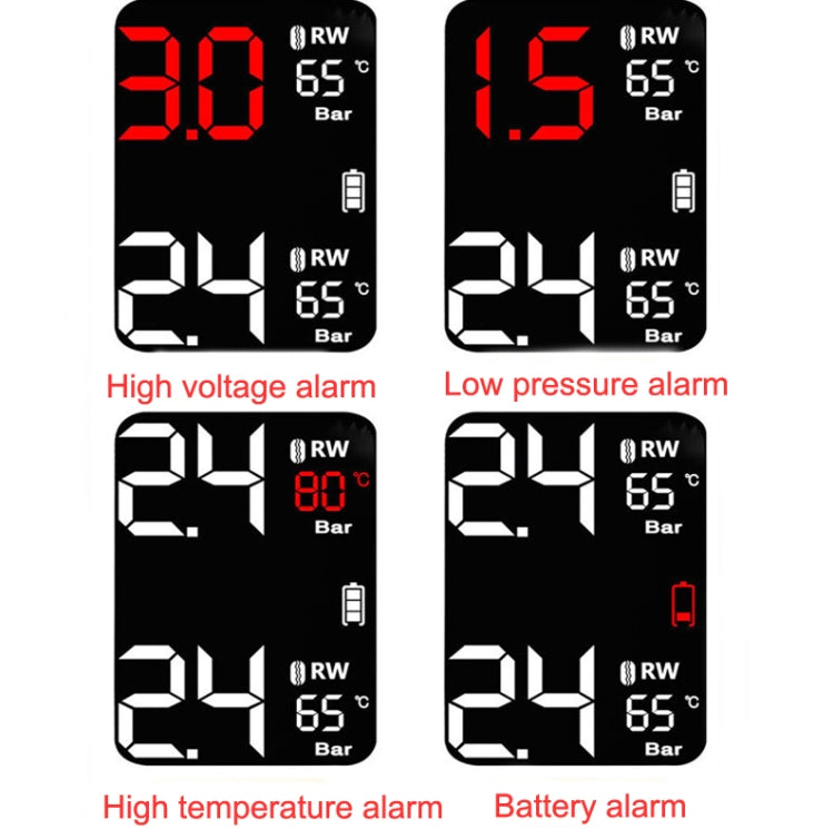 M9 Motorcycle Tire Pressure Monitor Solar Wireless External High-Precision Monitoring Waterproof Detector by buy2fix